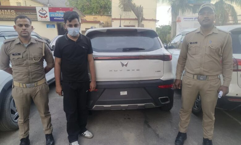 Kotdwar stolen XUV3XO recovered from forest